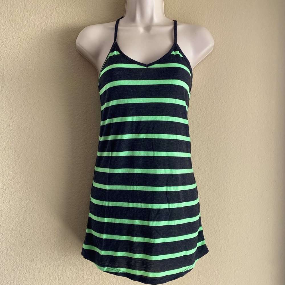 Poof! Green and Grey Tank Top